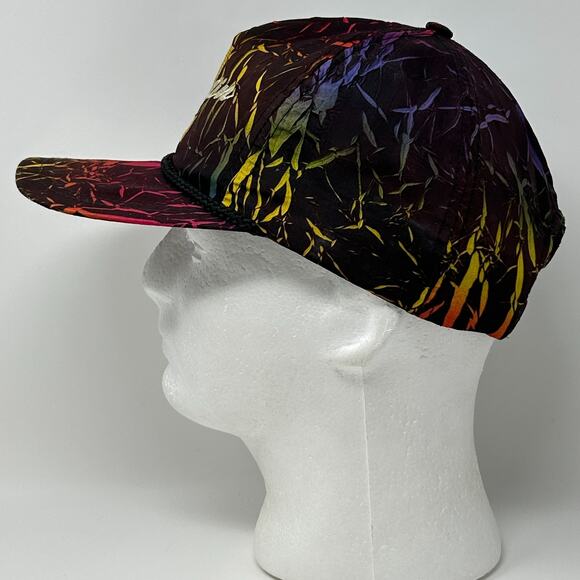 Vintage Destin Florida Hat Cap Black 90s Tourist Snapback 5 Panel Rope Corded - Picture 7 of 10
